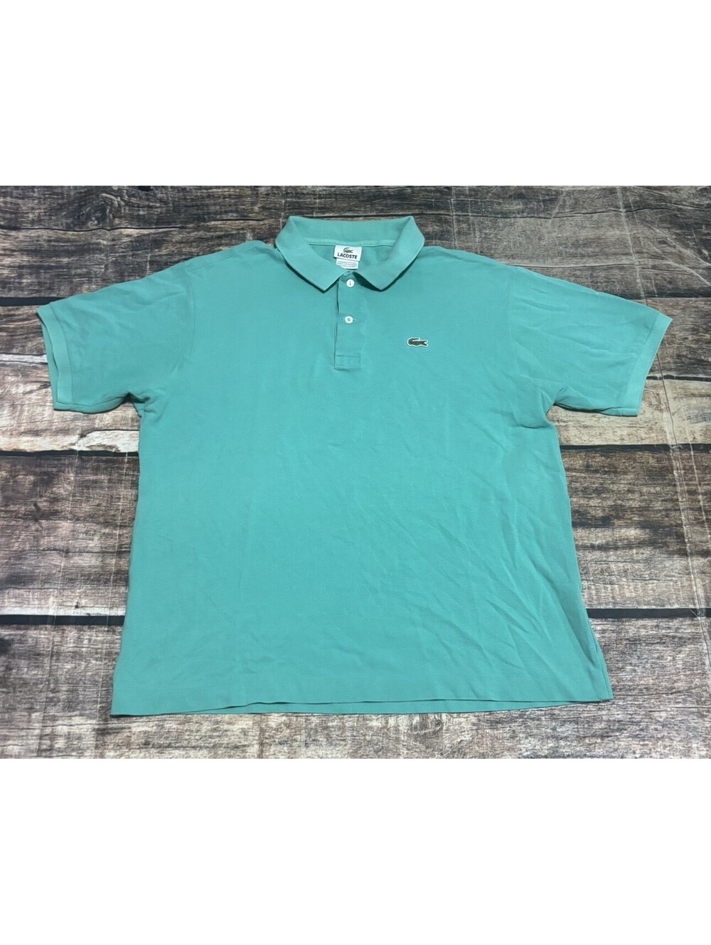 Lacoste Polo Shirt Mens Large Cotton Blue Short Sleeve